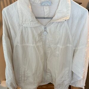 Adidas Women's Cream Vintage Windbreaker